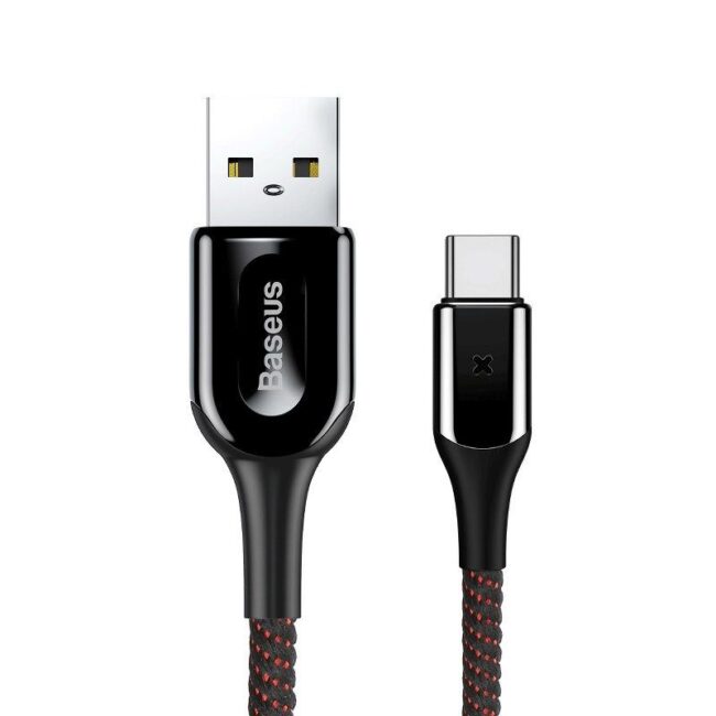 Kабел Baseus X-typе с LED светлина, USB-C, QC 3.0 1m 3A