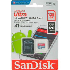 Карта памет SANDISK Ultra microSDXC UHS-I, 128GB, Class 10, 100Mb/s