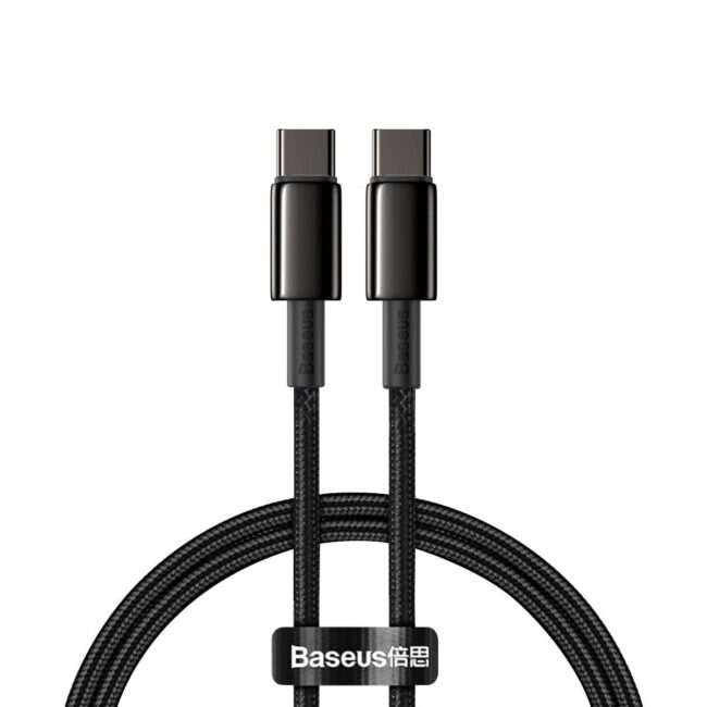 USB кабел Baseus Tungsten Gold  Type-C към Type-C, 100W 2m