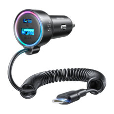 Зарядно за кола Joyroom JR-CL07, 3-в-1, 1x USB + 1x PD, 55W + Type-C кабел
