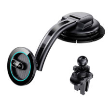 Joyroom JR-ZS366-W Магнитна поставка за смартфон с вакумно закрепване за стъкло или залепяне за таблото на автомобила
