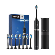 Ултразвукова четка за зъби с глава и калъф FairyWill FW-P11 (черна)