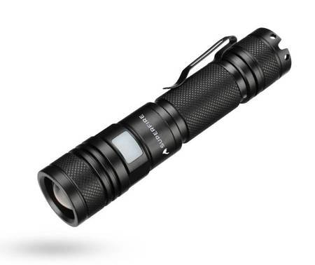 Фенер Superfire A2-X, USB, ZOOM 400lm, 190m