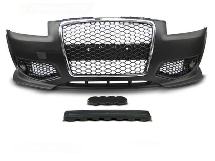 Предна броня за Audi A3 8P (2005-2008) - RS Дизайн с хром решетка