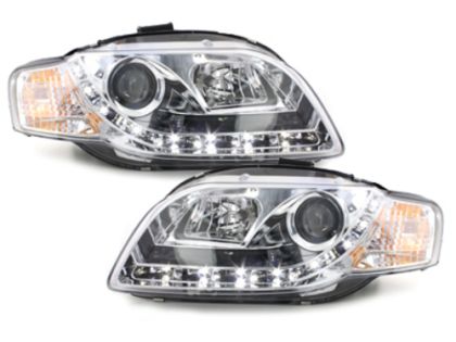 Кристални фарове DAYLIGHTS AUDI A4 (2004-2008) - хром