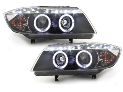 Кристални фарове DAYLINE BMW E90 (05-08) - черни