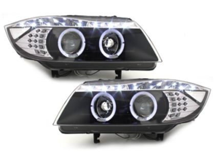 Кристални фарове BMW E90 (2005-2008) - черни