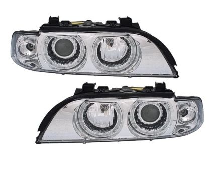 Кристални фарове Angel Eyes BMW E39 (1995-2000) - хром