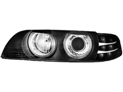 Кристални фарове Angel Eyes BMW E39 (95-00) - черни