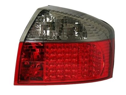 Диодни стопове AUDI A4 (01-04) - червени / опушен хром