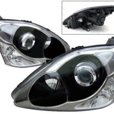 Кристални фарове HONDA CIVIC (2001-2005) 3/5 врати - черни