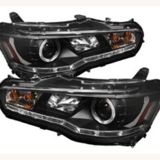 Кристални фарове Mitsubishi Lancer (2008-2011) - черни