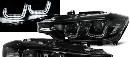 Кристални фарове за BMW F30 (2011+) - за фабричен ксенон