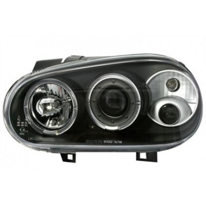 Кристални фарове Angel Eyes GOLF IV - черни