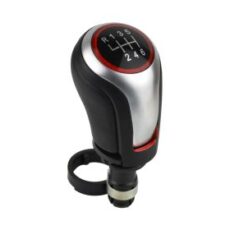 Топка за скоростен лост за VW Golf 5 / 6 / 7 / Scirocco / Jetta / Eos с 6 скорости - черна / силвър