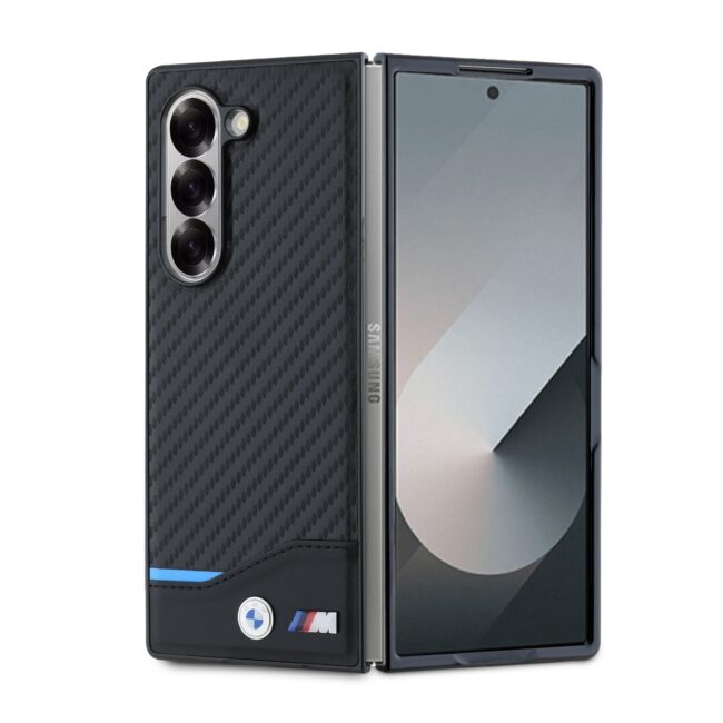 Калъф Samsung Z Fold 6 BMW М BMHMZFD622NBCK PU Carbon Blue Line