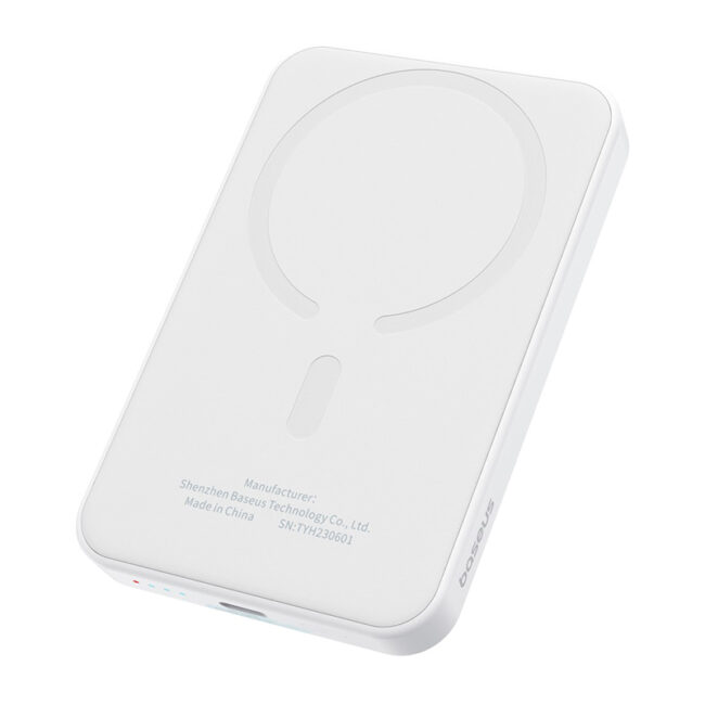 Преносима батерия BASEUS 5000 mAh, 20W, Mini Magnetic /бял/