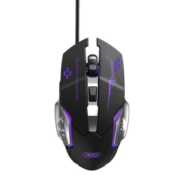 Геймърска мишка XO M10, RGB, 6 бутона, 3200 DPI