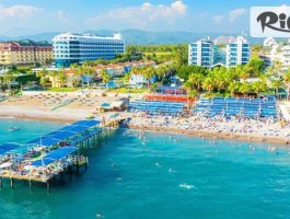 Специална оферта за Самолетна почивка на първа линия в Алания през лятото! 7 Ultra All Inclusive нощувки в Concordia Celes 5* + открит басейн с водна пързалка, СПА зона и полет от София