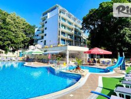 Специална оферта за Лято в Златни пясъци от 7 Юли до 30 Август! All Inclusive нощувка + басейн, шезлонг, чадър, Безплатно за дете до 13г, от Хотел Холидей Парк 4*