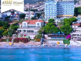 Оферта На 30м. от плажа в Кушадасъ! Транспорт + 7 All inclusive нощувки за ДВАМА + басейн и водна пързалка в Arora Hotel 4*! Дете до 11.99 безплатно