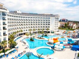 Оферта На 50м. от плажа в Сиде, Турция! Транспорт + 7 нощувки за ДВАМА на база All inclusive + басейни и водни пързалки в хотел CALIDO MARIS 5*! Дете до 10.99 безплатно!