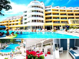 Оферта Нощувка на човек на база All Inclusive + басейн от хотел Сън Палас****, Слънчев бряг. Дете до 11.99г - Безплатно!