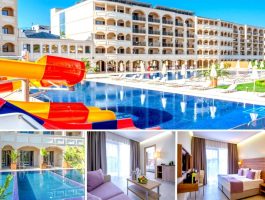 Оферта Нощувка на човек на база All Inclusive + безплатен чадър и два шезлонга на стая + безплатен мини-аква парк и безплатен паркинг от хотел Белведере Александрия клуб*****, Приморско