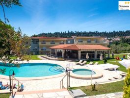 Оферта Нощувка за ДВАМА със закуска + басейн в Alkion Hotel****, Криопиги, Касандра, Гърция. Дете до 12г. БЕЗПЛАТНО!
