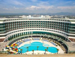 Оферта Ultra Аll Inclusive почивка в Xoria Deluxe 5*, Алания, Турция! Автобусен транспорт + 7 нощувки за ДВАМА + басейни, аквапарк и СПА. Дете до 12.99г. БЕЗПЛАТНО!
