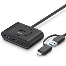 Хъб с 4 порта USB 3.0 + USB-C 3.1 UGREEN