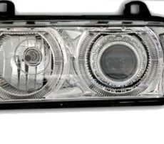 Кристални фарове за  BMW E36 Angel Eyes (1991-2000) 4d sedan - хром