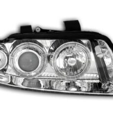 Кристални фарове за Audi A4 Angel Eyes (2001-2004) - хром