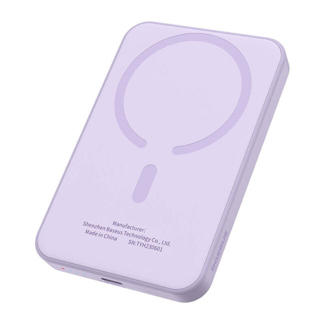 Преносима батерия BASEUS 5000 mAh, 20W, Mini Magnetic /лилав/